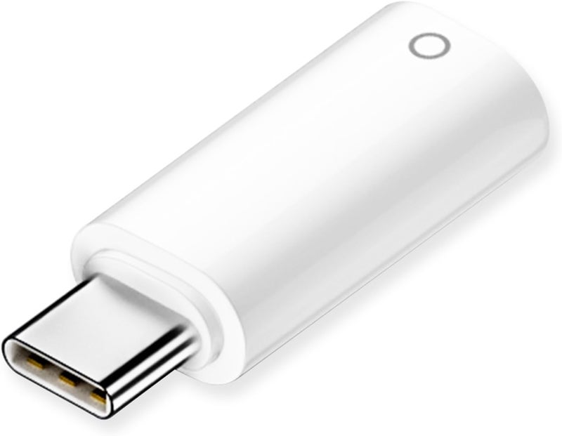 AreMe USB C to Pencil Adapter Designed for Apple Pencil 1st Generation, Only Compatible with iPad 10th/11th A16 2025 Gen, Type C Pencil Charging Dongle Connector (White) - Image 1